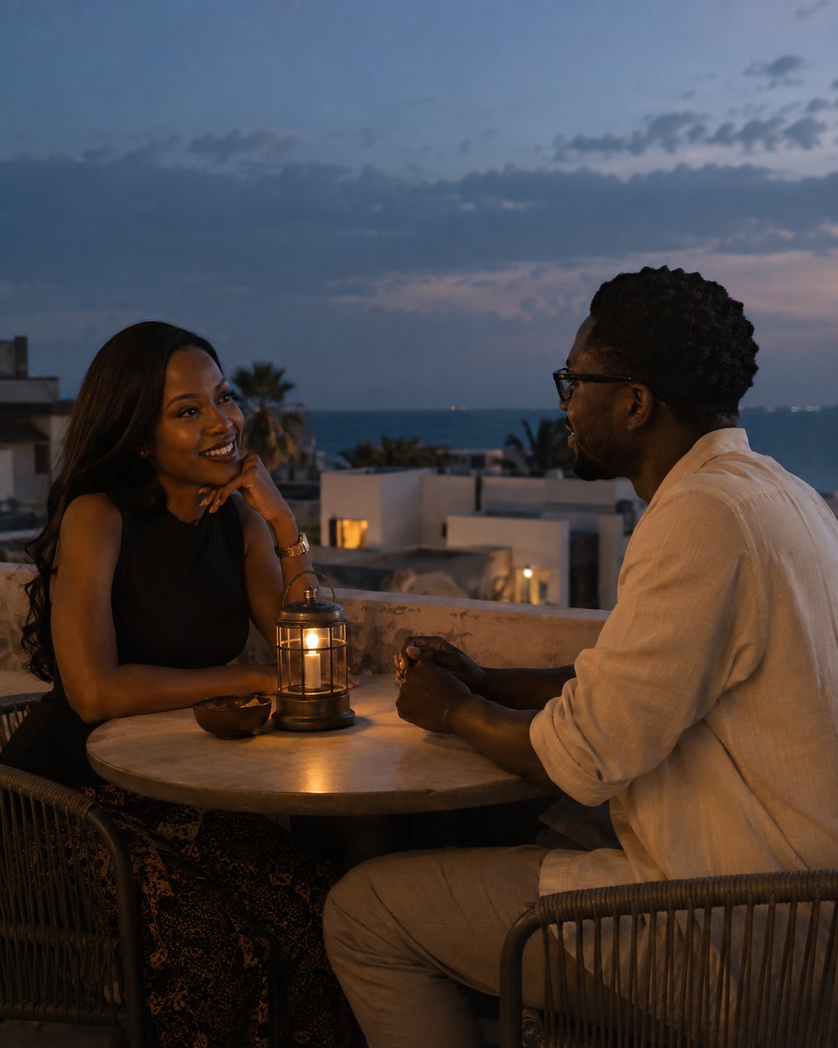 Scène de rencontre quotidienne à Dakar