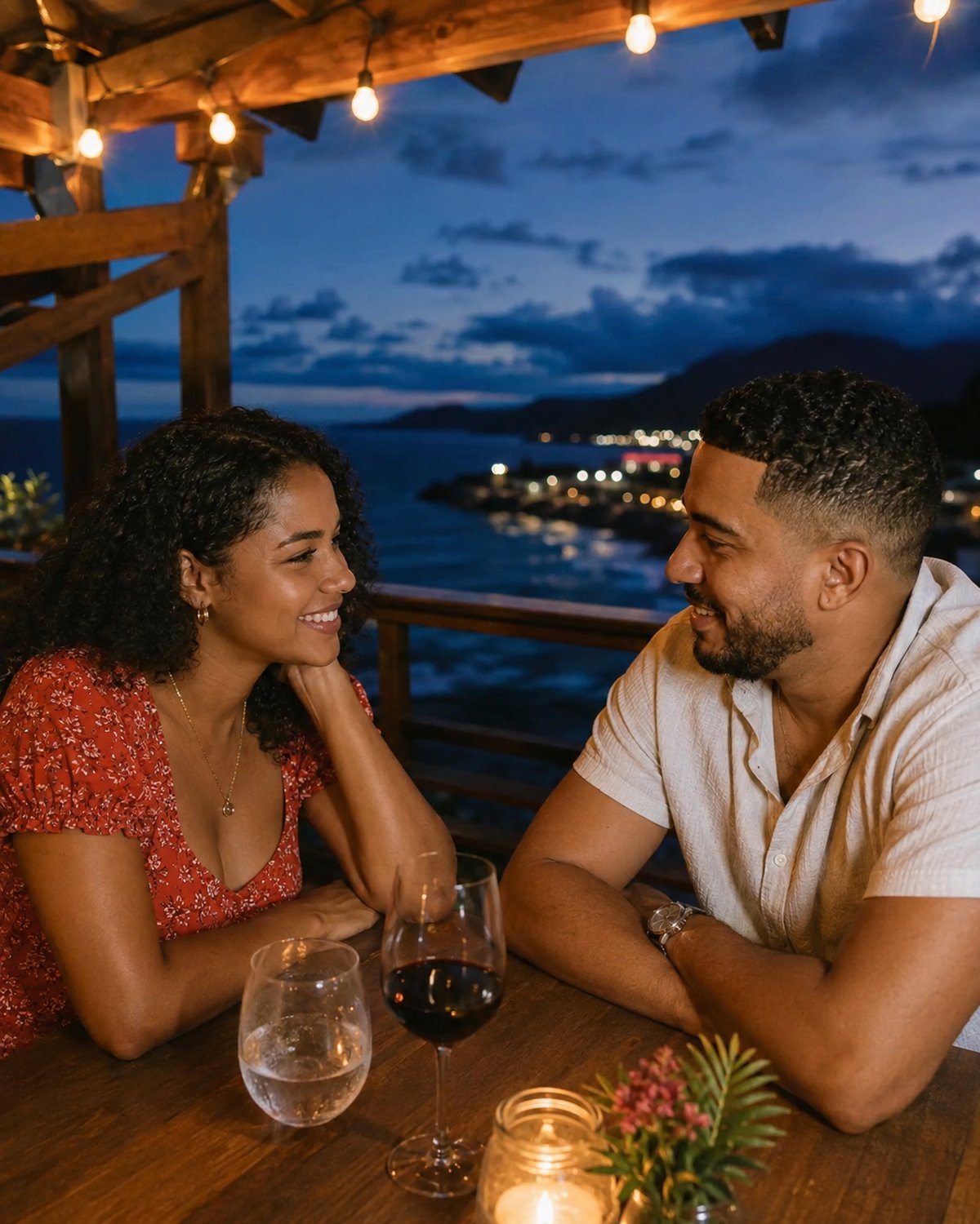Escena cotidiana de citas en República Dominicana