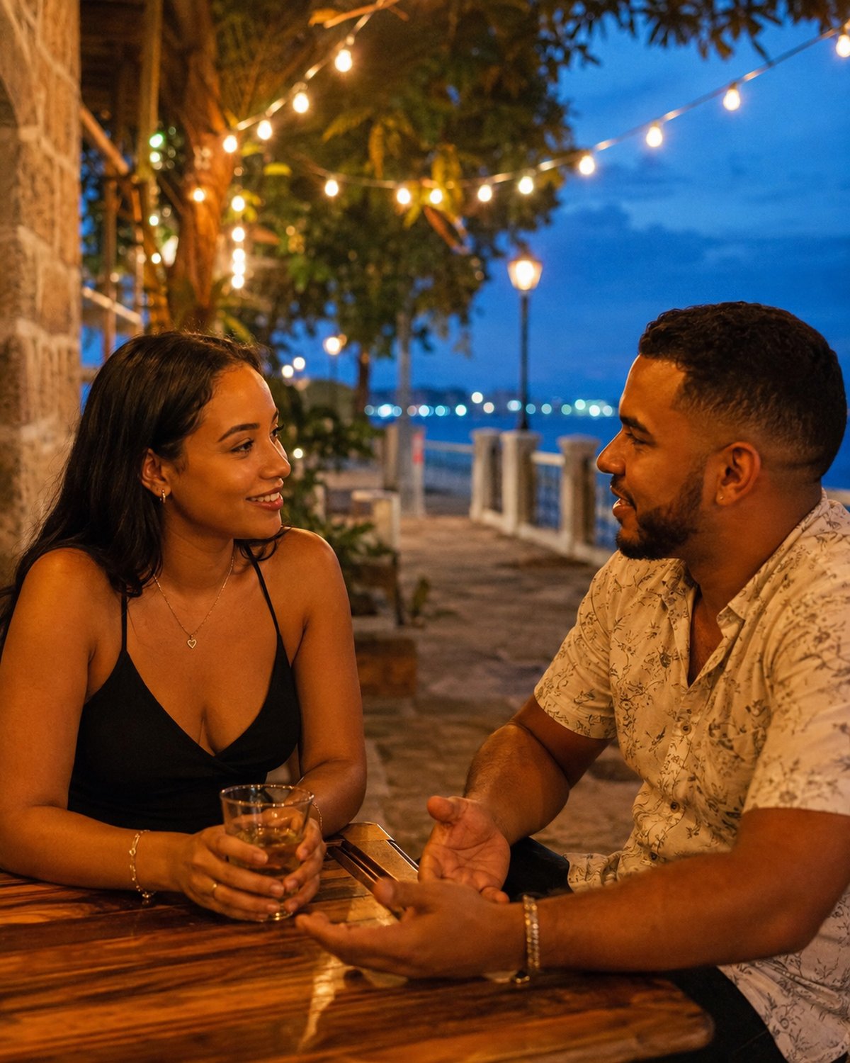 Escena cotidiana de citas en Puerto Plata