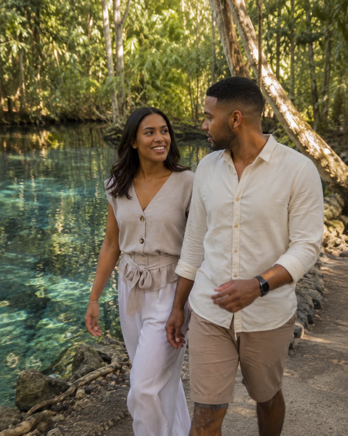 Escena cotidiana de citas en Punta Cana